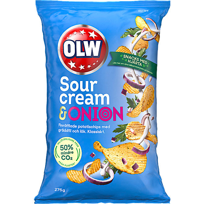 Chips Sourcream & Onion OLW. 275 g.