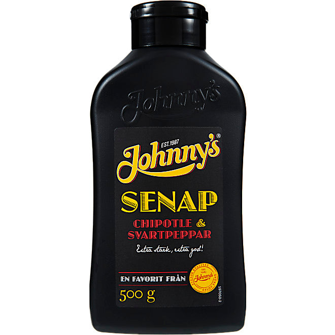 Senap Chipotle & Svartpeppar Johnnys. 500 g.