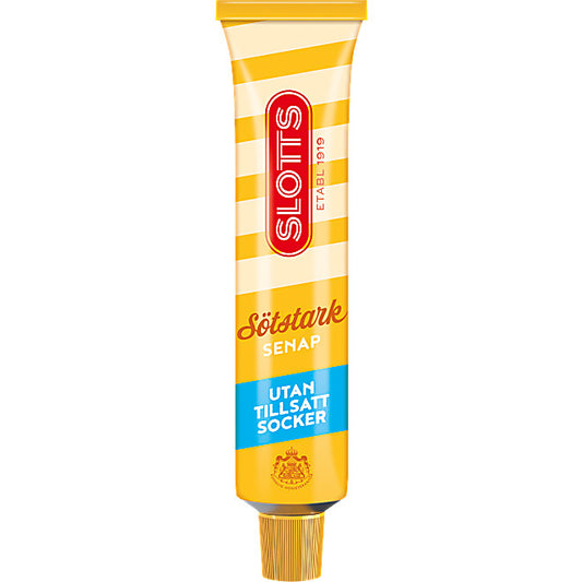 Senap Sötstark Utan tillsatt socker Slotts. 220 g.