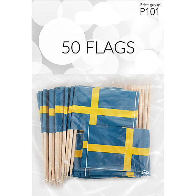 Svenska Flaggor 50-pack Happy Party. 50 st.