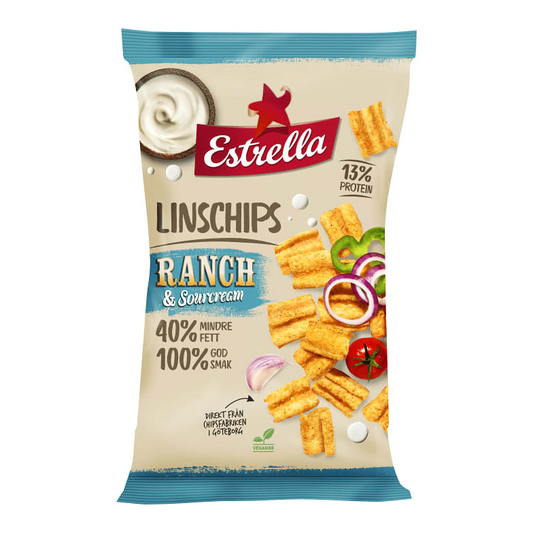 Estrella Linschips Ranch & Sourcream - Lentil Crisps 110g-Swedishness