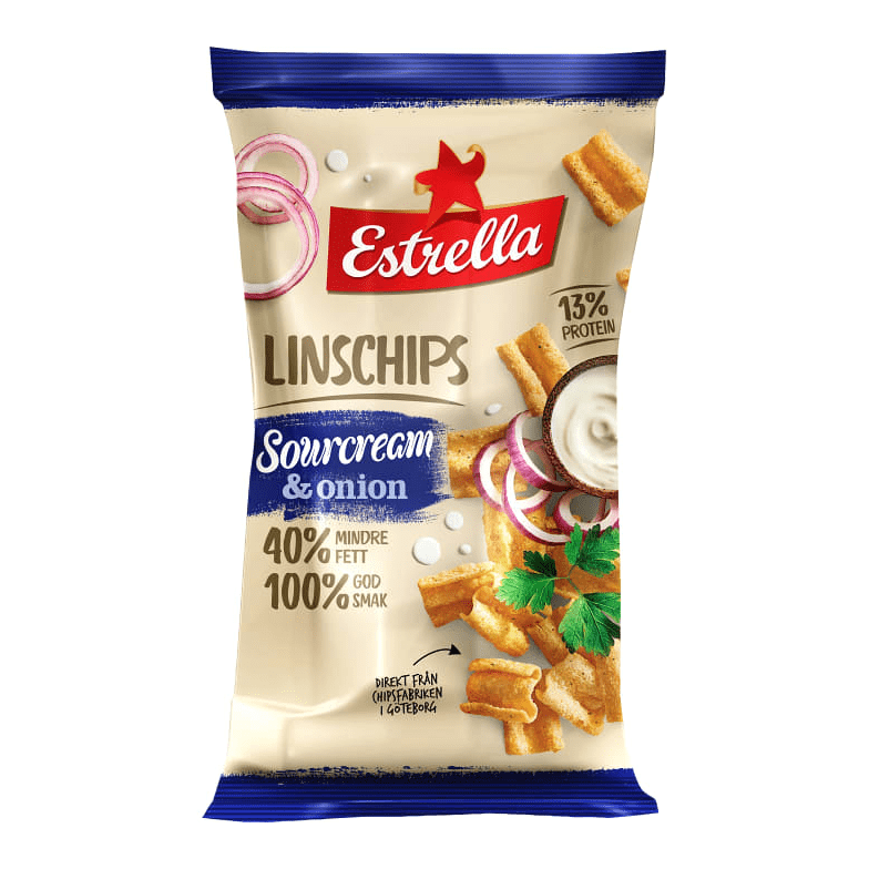 Estrella Linschips Sourcream & Onion - Lentil Crisps 110g-Swedishness